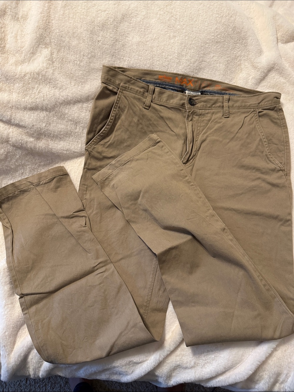 Urban Pipeline Max Flex 34/34 Men's Tan Chino Pants